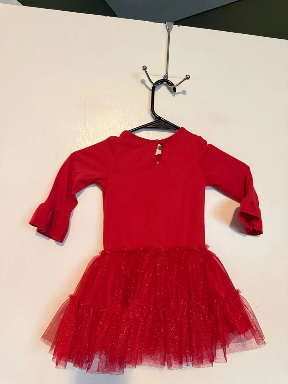 Counting Daisies red toddler Christmas reindeer tulle tutu dress size 2T